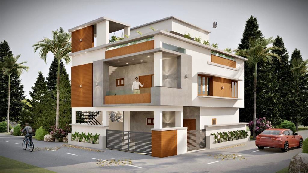 Slope-Roof Residence — on site by Blankwall Studios, Bengaluru